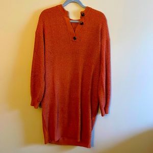 Burnt orange long sleeve dress worn once
